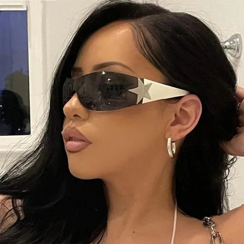 Rimless Decoration Integrated Y2K Fashion Beach Party Sunglasses