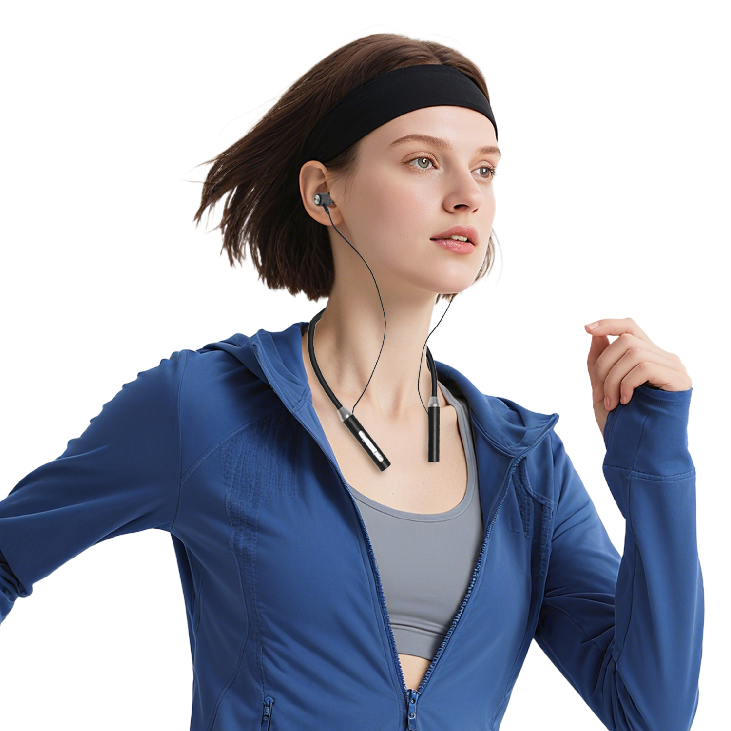 Wireless Neckband Earphones ENC Noise Cancellation 72H Battery USB C Fast Charging Comfortable Secure Fit for Running Sports Workouts Sweatproof Earbuds for Calls Music